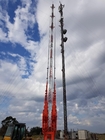 Telekommunikations-Stahl galvanisierte Guyed-Turm mit Klammern und Blitzableiter
